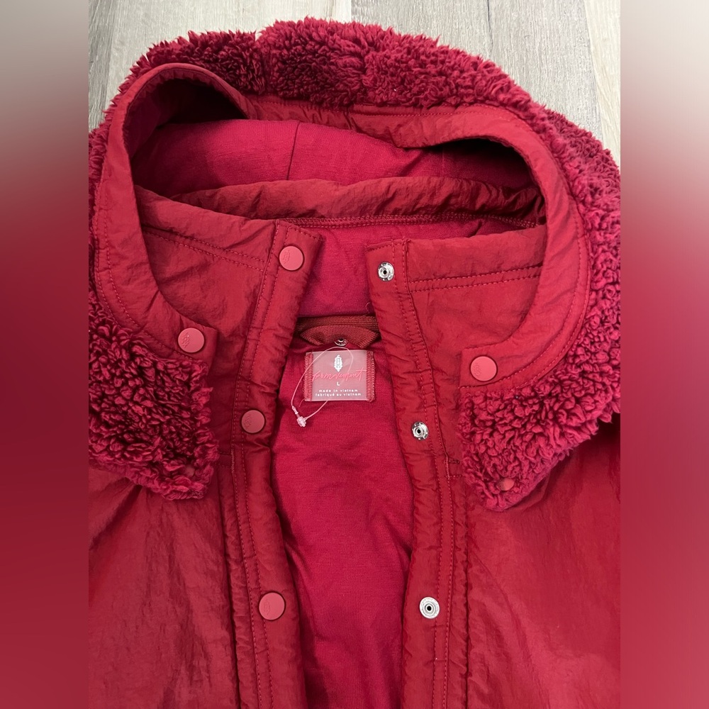 Free People Adventure Awaits Fleece Sherpa Hooded Jacket - Picture 6 of 12